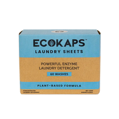 EOCKAPS Enzyme Laundry Detergent Sheets 5-8 kg loads 60 washes, front of box