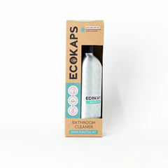 ECOKAPS bathroom cleaner sheet & bottle kit on a white background