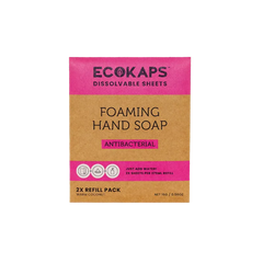 ECOKAPS Foaming Hand Soap sheets envelope on a clear background