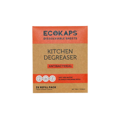 ECOKAPS Kitchen Degreaser refill envelope on a white background